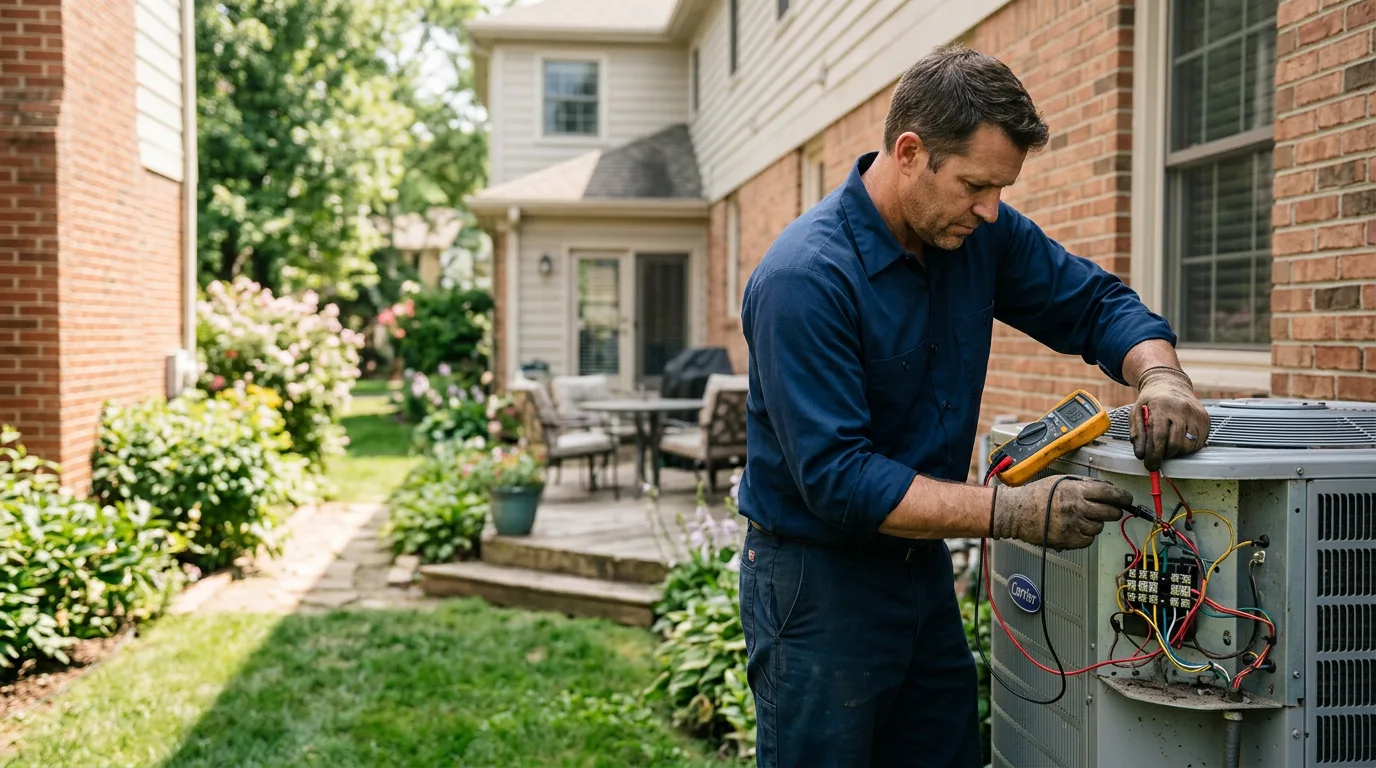 HVAC technician working near Manassas Park, VA